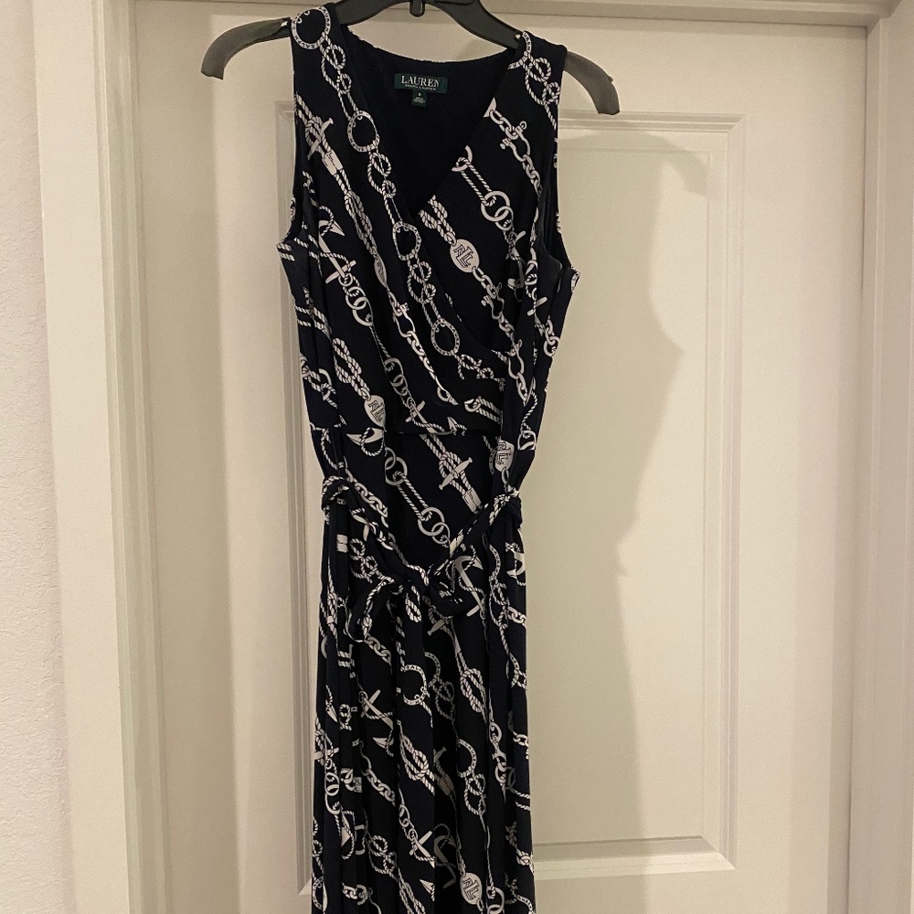 Lauren Ralph Lauren nautical themed logo dress